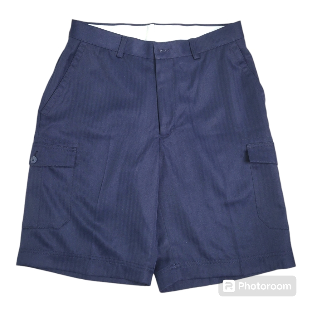 Island Republic Men's Navy Blue Tonal Stripes Lightweight Walking Shorts 32x9.5
